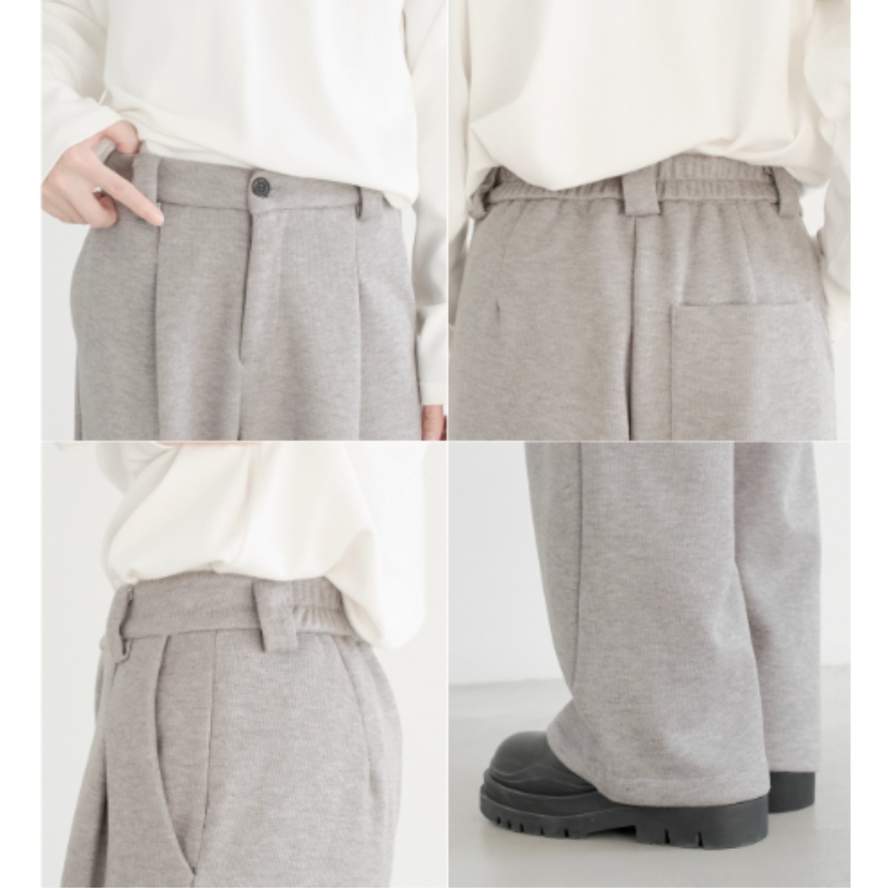 ライトウォームワイドストレートパンツ　TB1751・画像5