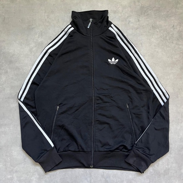 アディダス ファイヤーバード トラックジャケット 古着 刺繍 M 黒 19033