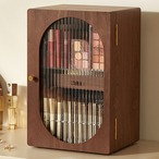 木のコスメボックス コスメボックス コスメ収納 メイク道具収納 ３段 大容量 ジュエリーボックス アクセサリー収納棚 扉収納 ブラシ収納 イヤリング ネックレス リング ブレスレット ジュエリー収納 ジュエリーボックス 北欧