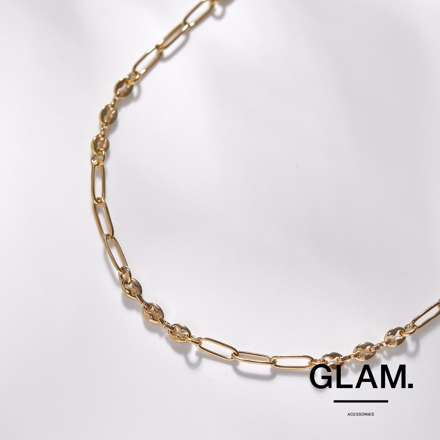 ピッグノーズ リンクチェーン ネックレス アレルギー対応 316lサージカルステンレス ゴールド シルバー Glamofficial ピッグノーズ リンクチェーン ネックレス アレルギー対応 316lサージカルステンレス ゴールド シルバー Glamofficial