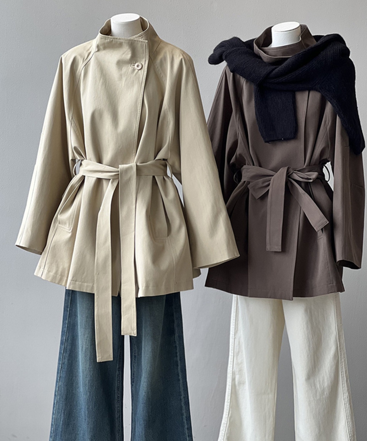 エフォートレスショートトレンチコート 2color A0639 - 17