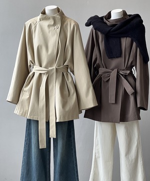 エフォートレスショートトレンチコート 2color A0639