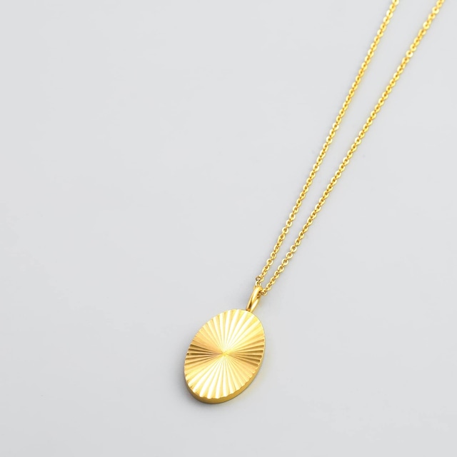 316L vertical circle necklace  #n108