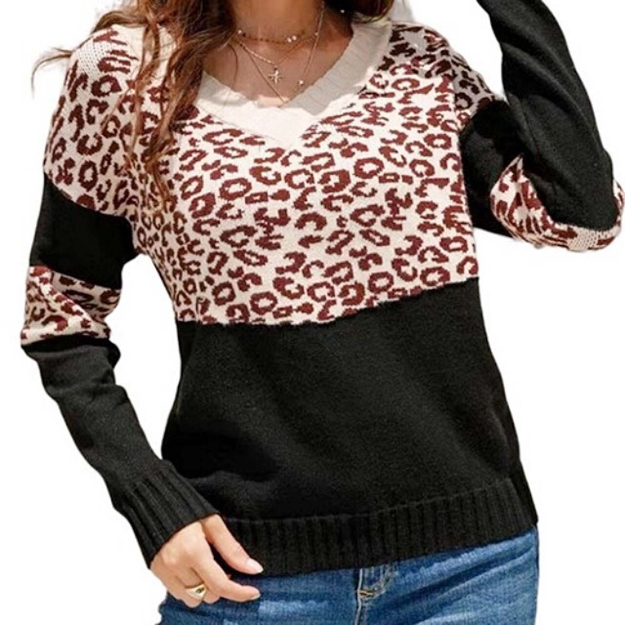 【送料無料】 アニマル柄 ニット ヒョウ柄ニット Vネック オフショルダー オルチャン 韓国 レディース 長袖 ワンショルダー ボーダー ブラック ホワイト 黒 白 長袖 ゆったり サイズ S M L XL 上品 おしゃれ かっこいい 10代 20代 30代 40代 50代 60代 存在感 こなれ感 パーティー エレガント 抜け感 フェミニン ベーシック 高見え 秋 冬 休日 イベント デート 食事会 着回し 普段使い モテ トレンド 流行 インスタ映え 派手 体型カバー ラフ