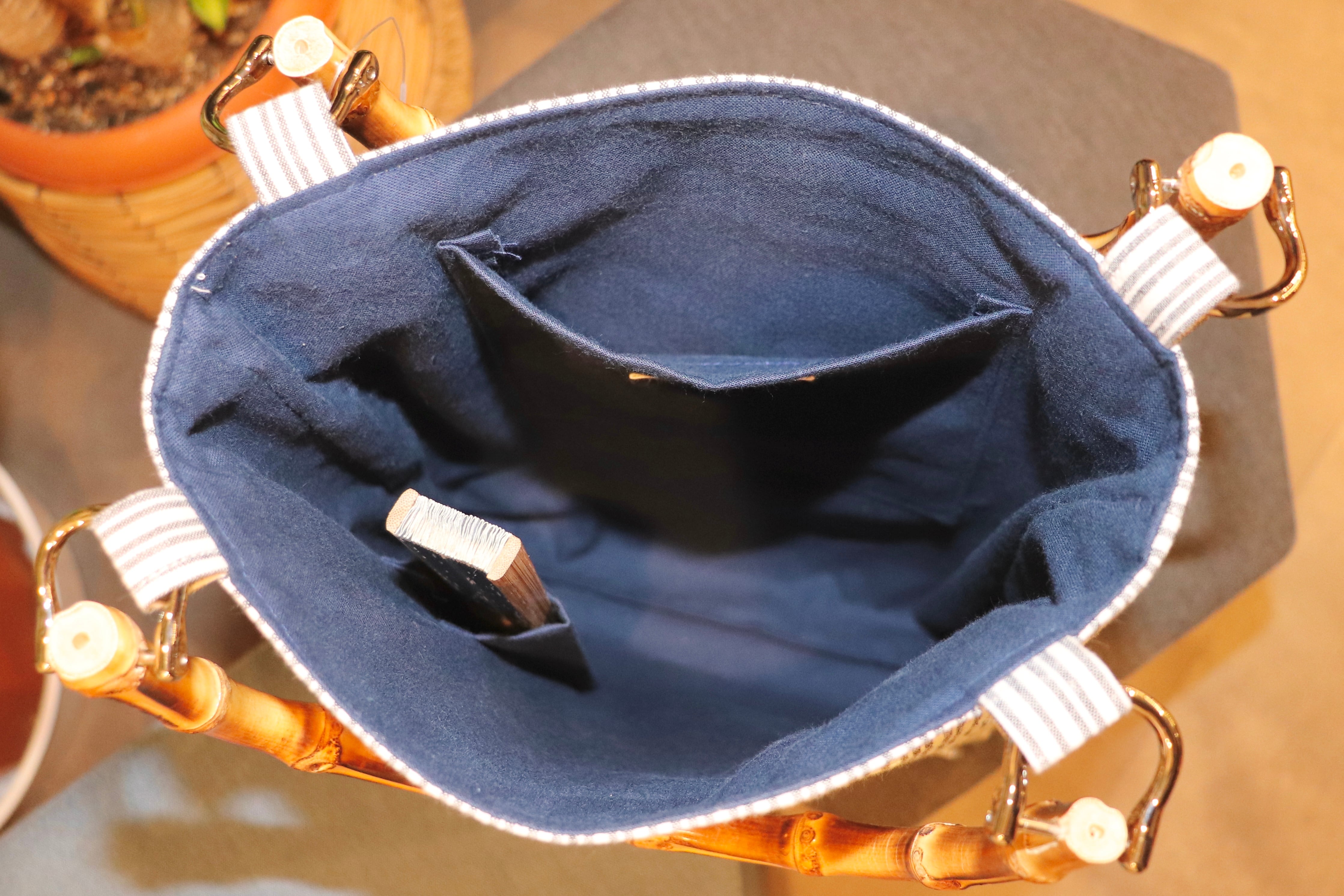 横型(L) バンブー手提げバッグ(清流) | 鳳屋