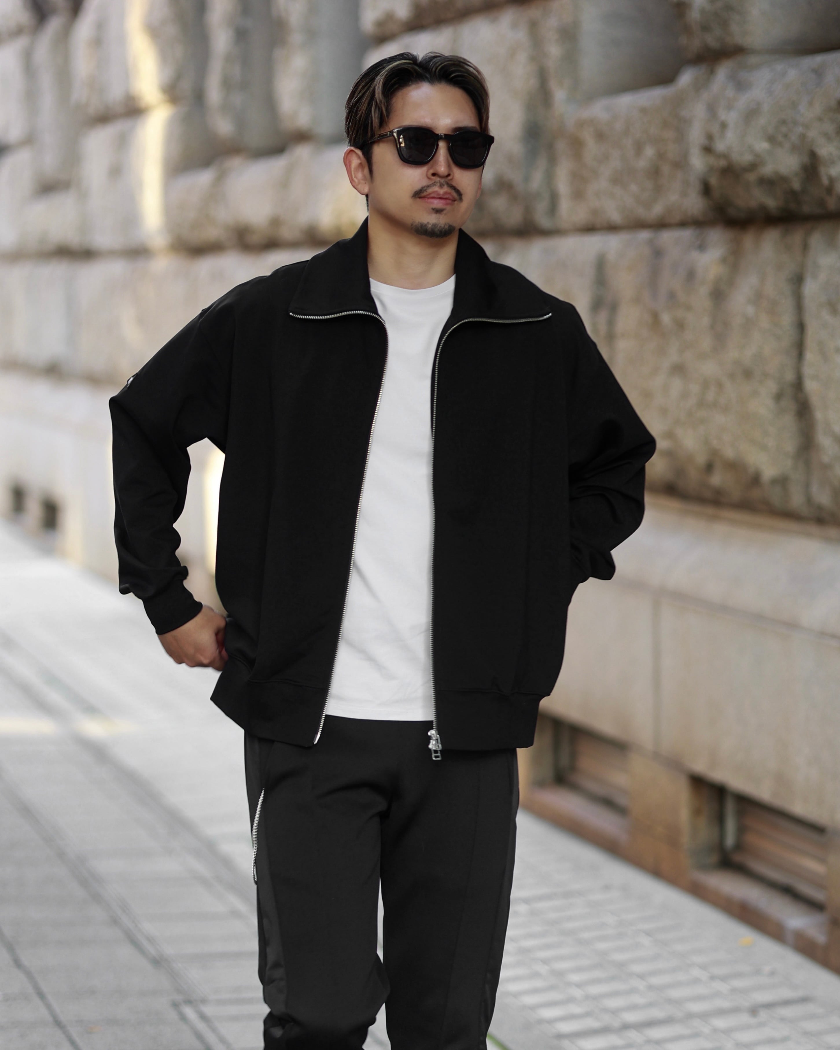 KV578】Premium Minimal 4way Full-zip Driver's Jacket【即日発送