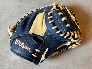 ジュニア用D-MAX DUAL Jr. 2J型 【Wilson】キャッチャーミット　ネイビー×ネイビーSS