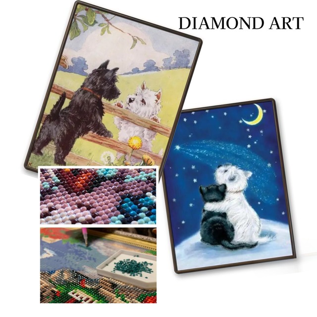 自分で作る犬のアート絵画　ダイヤモンドアート　A20031