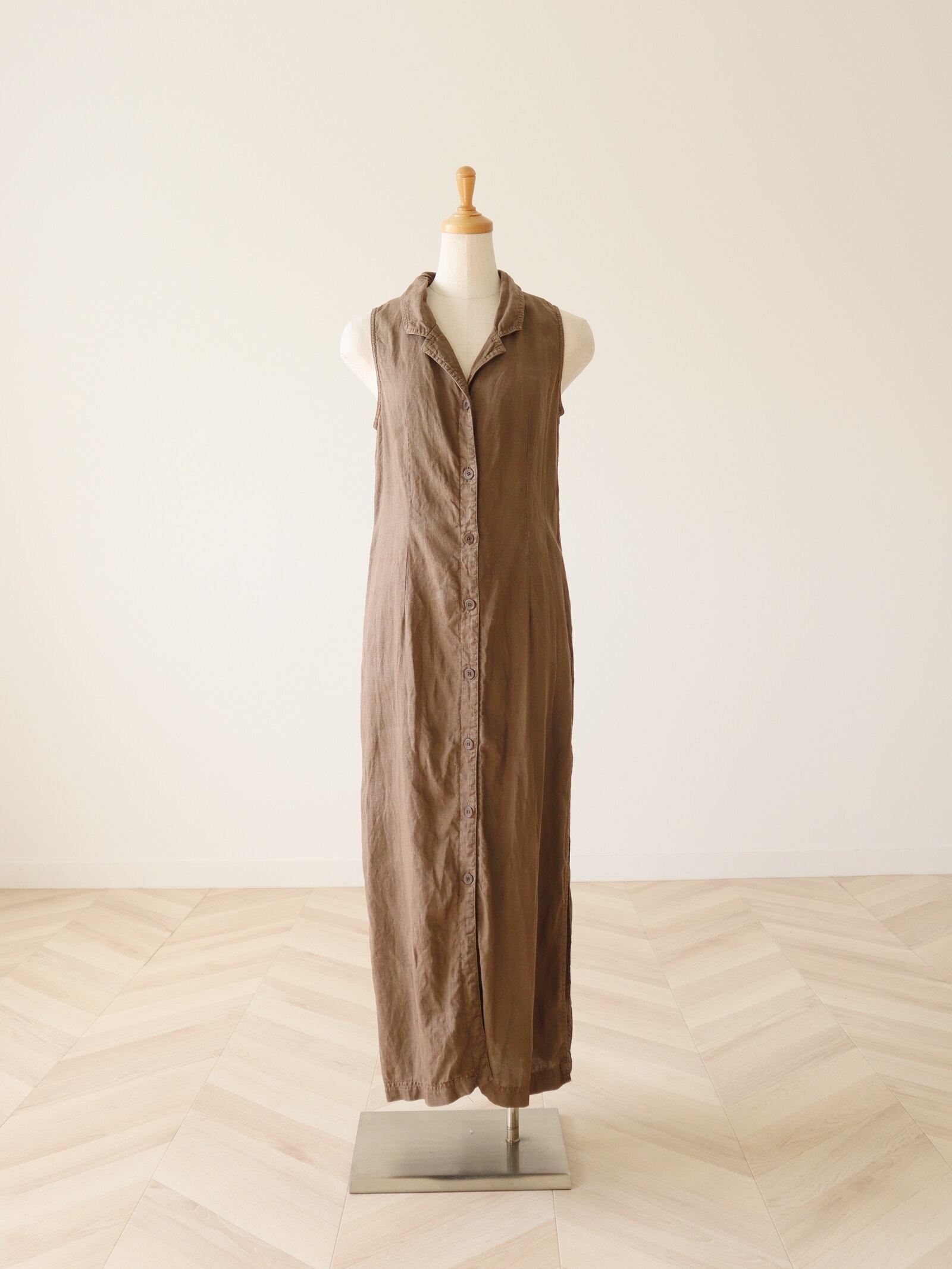 made in ITALY linen sleeveless dress
