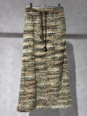 shaggy multi border skirt