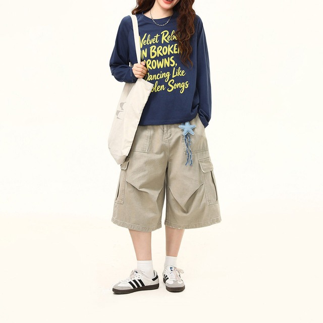 ビッグレタリンググラフィックロングスリーブTシャツ 2col   R02516
