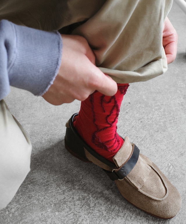 Kota Gushiken / KGAW26-K17 HAND OF RODIN SOCKS ‐ A BIT 3D(RED)