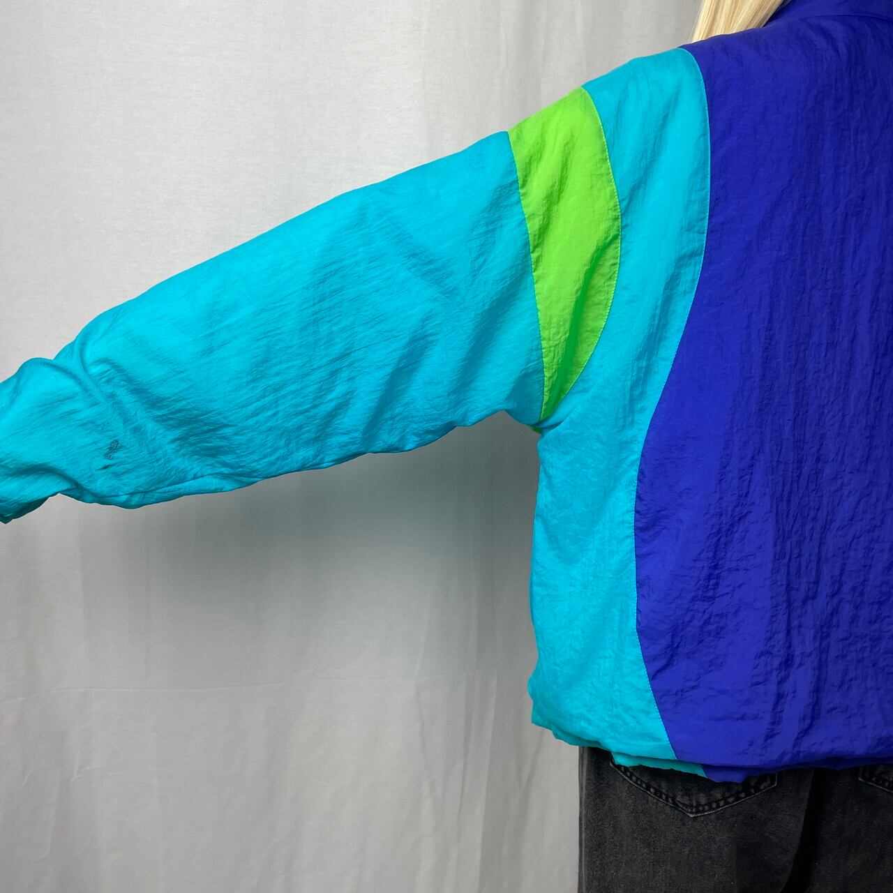 90年代 NIKE ナイキ 銀タグ ワンポイントロゴ刺繍 切替デザイン