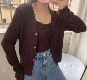 リブ編みニット　アンサンブル　AJ1102-9957