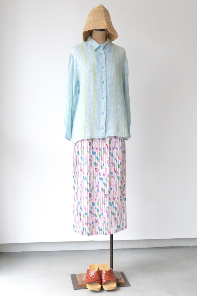 Marimekko "Prenikka" twinkle blue linen shirt