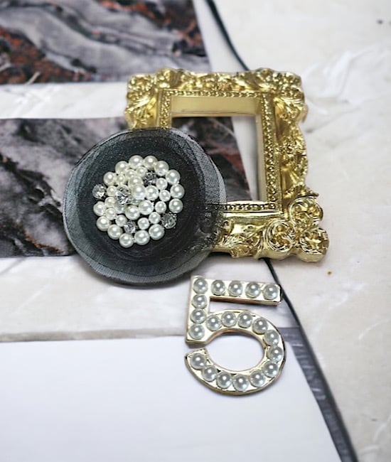 CLOSE SALE★☆BR0127 チュールパールフラワー&パール5