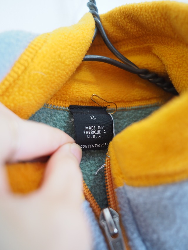 1990’s~ USA Patagonia Fleece Vest Mango × Olive／XL