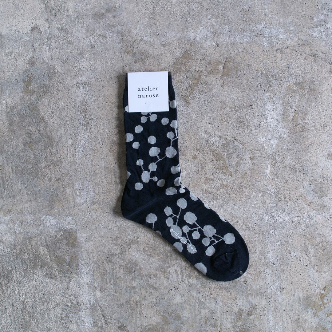 atelier naruse アトリエナルセ 綿麻 PLANET ミドルソックス
