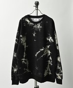 ATELANE tie-dyed sweatshirt (BLK/IVO) 26A-14020