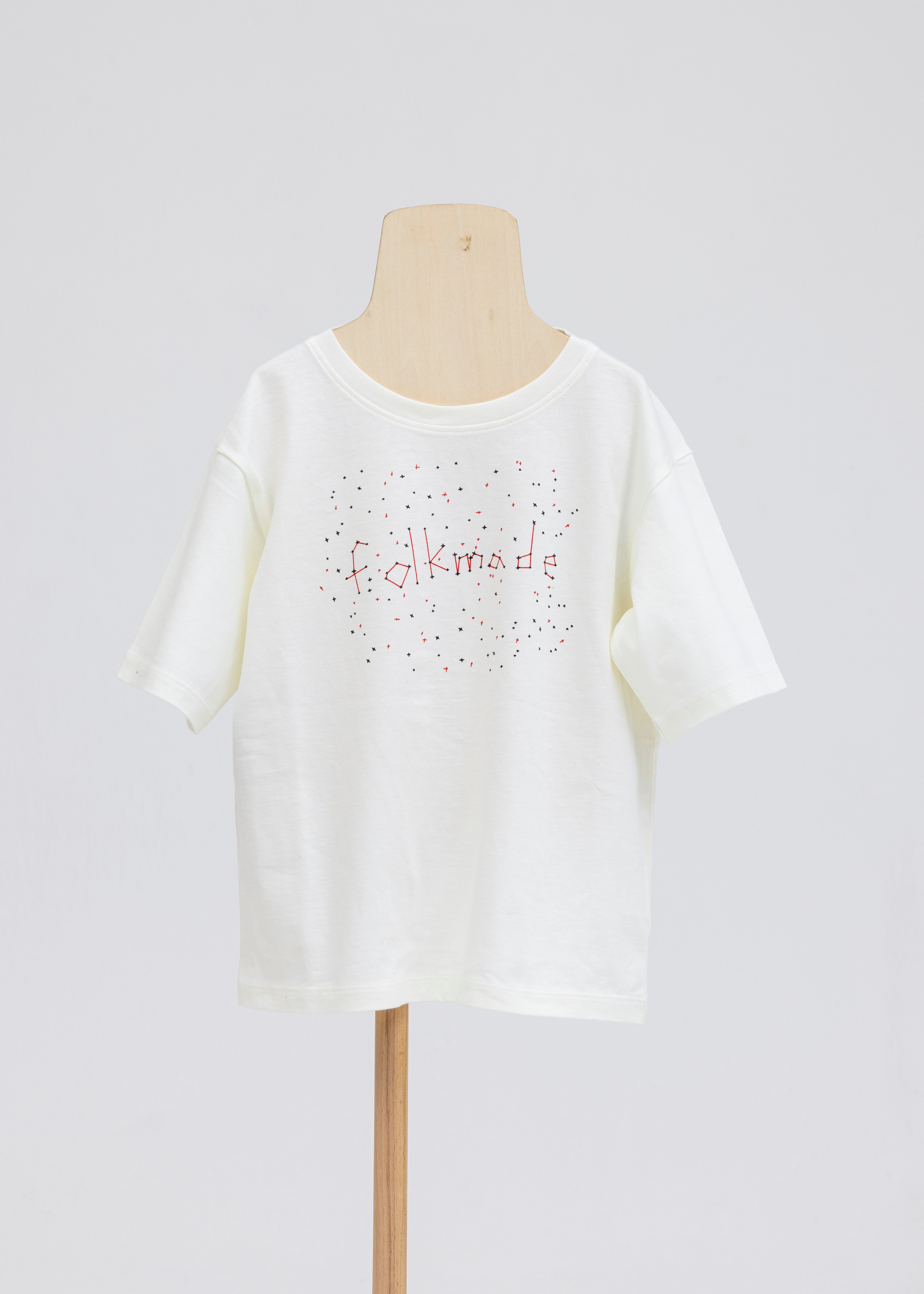 【24SS】folkmade(フォークメイド)sign print T-shirt ivory(LL) Tシャツ