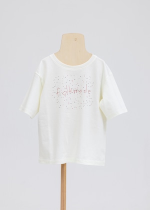 【24SS】folkmade（フォークメイド）sign print T-shirt ivory(LL) Tシャツ