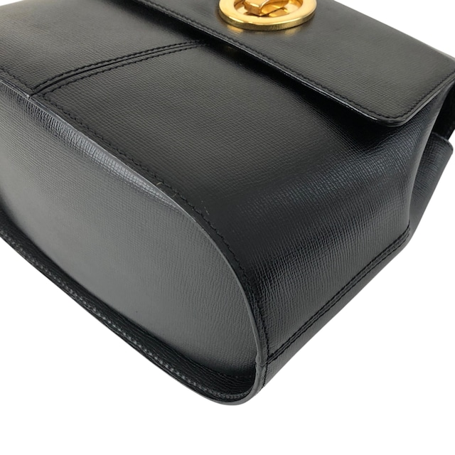 Christian Dior クリスチャン ディオール ショルダーバッグ ブラック ターンロック レザー ミニバッグ vintage ヴィンテージ オールド rz2umb