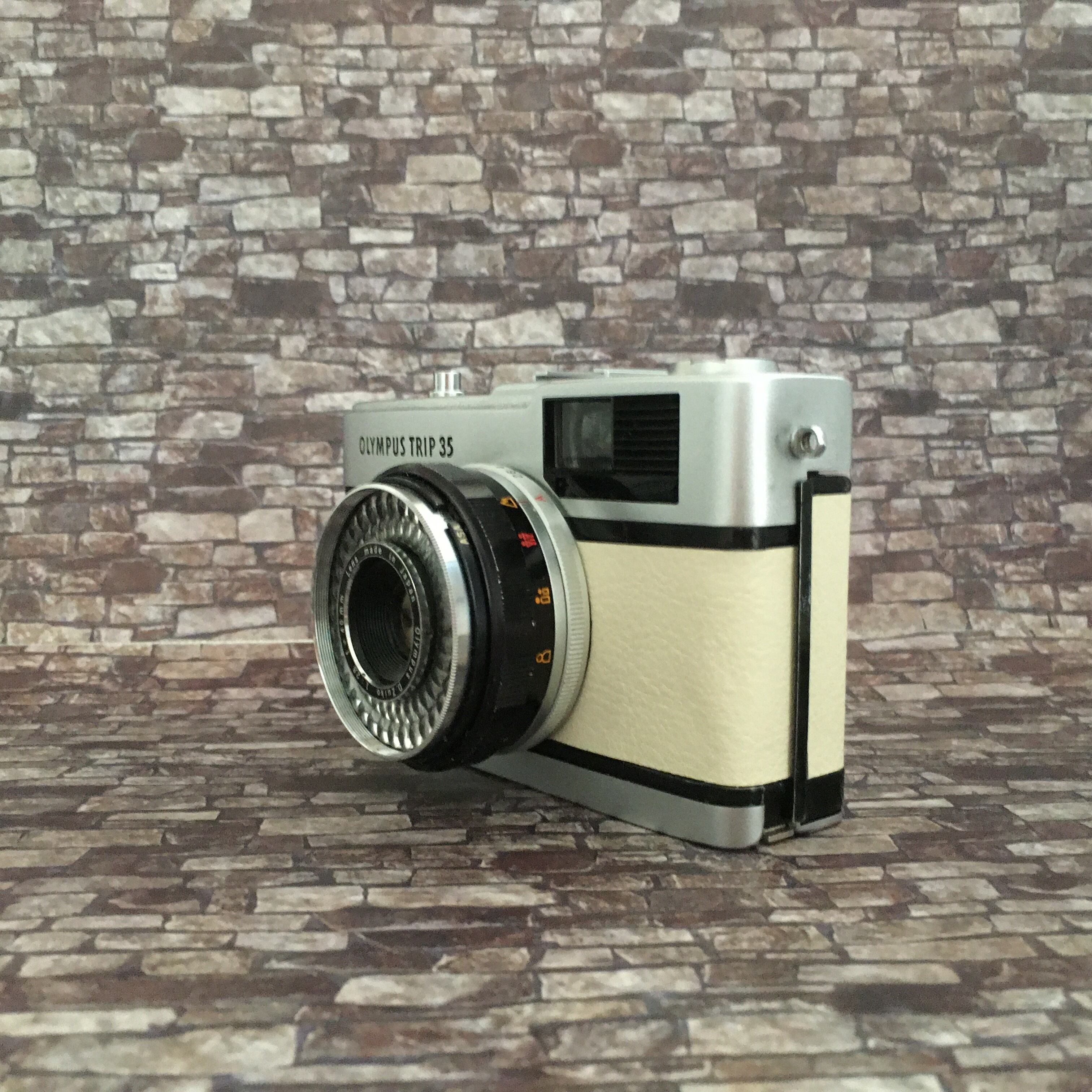 Olympus TRIP 35 整備済みフィルムカメラ｜本革ミルキーホワイト・3