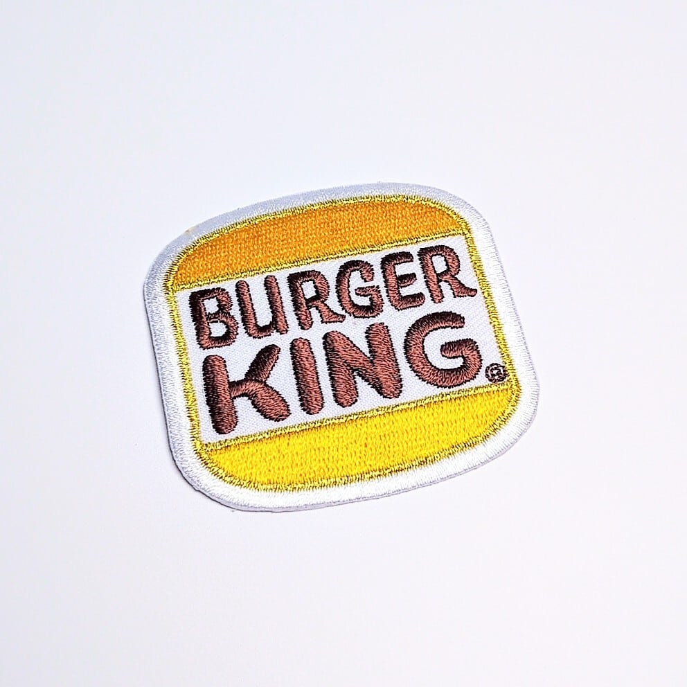 送料無料！ ★刺繍アイロンワッペン★【 BURGERKING ( バーガーキング )】 〚アメリカン雑貨 アメトイ〛