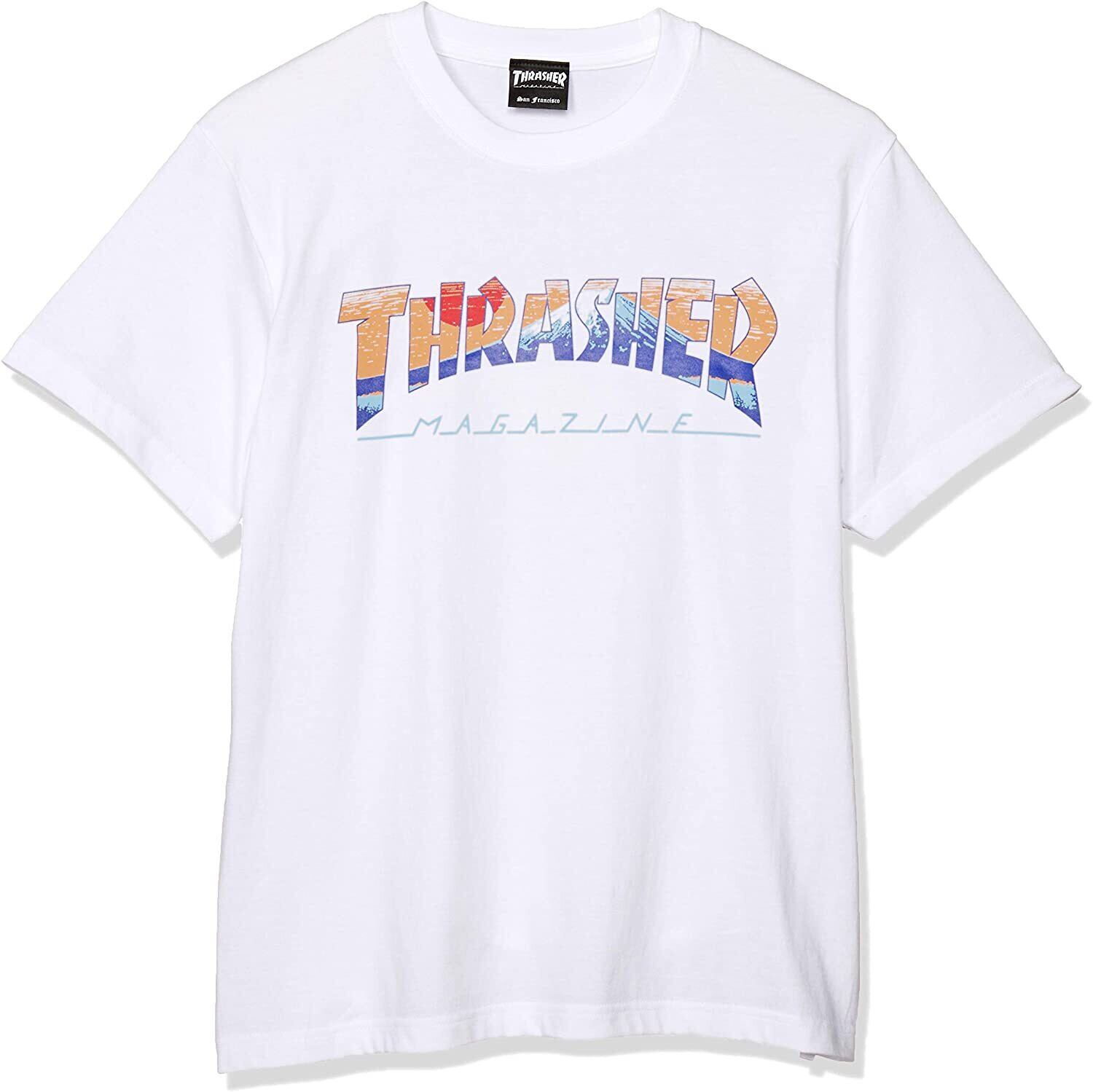 THRASHER(スラッシャー) FUJI TEE Tシャツ ホワイト/サンライズ TH91251