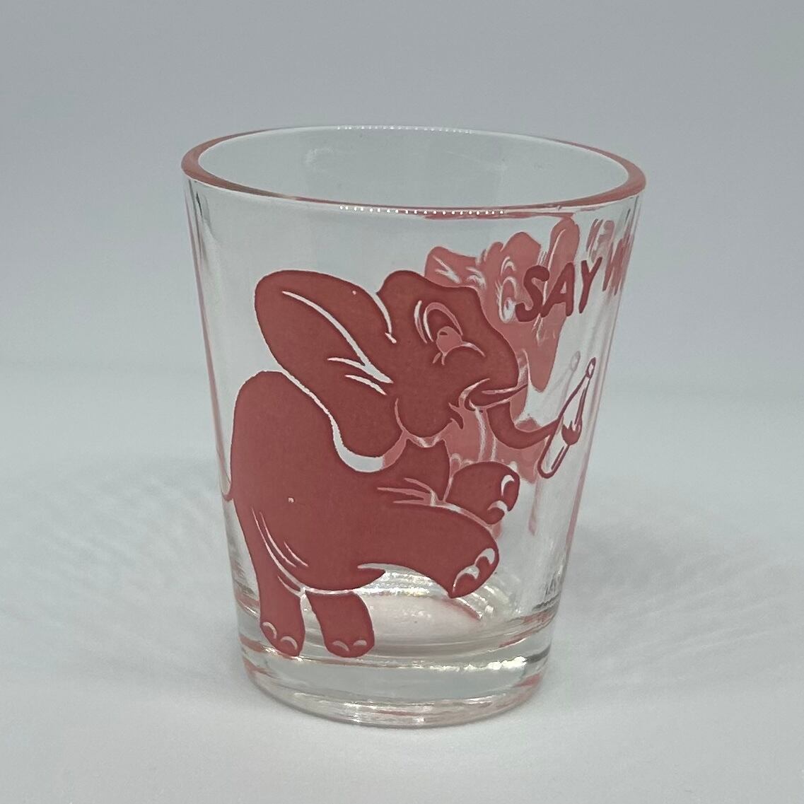 Vintage Hazel Atlas Pink Elephant Shot Glass/ショットグラス