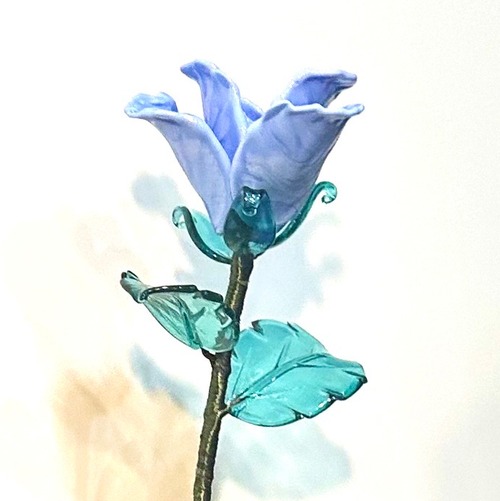 ItemB41 【特別価格】ヴェネチアンガラスの薔薇 splendore una rosa 5×3×2 Azzuro A