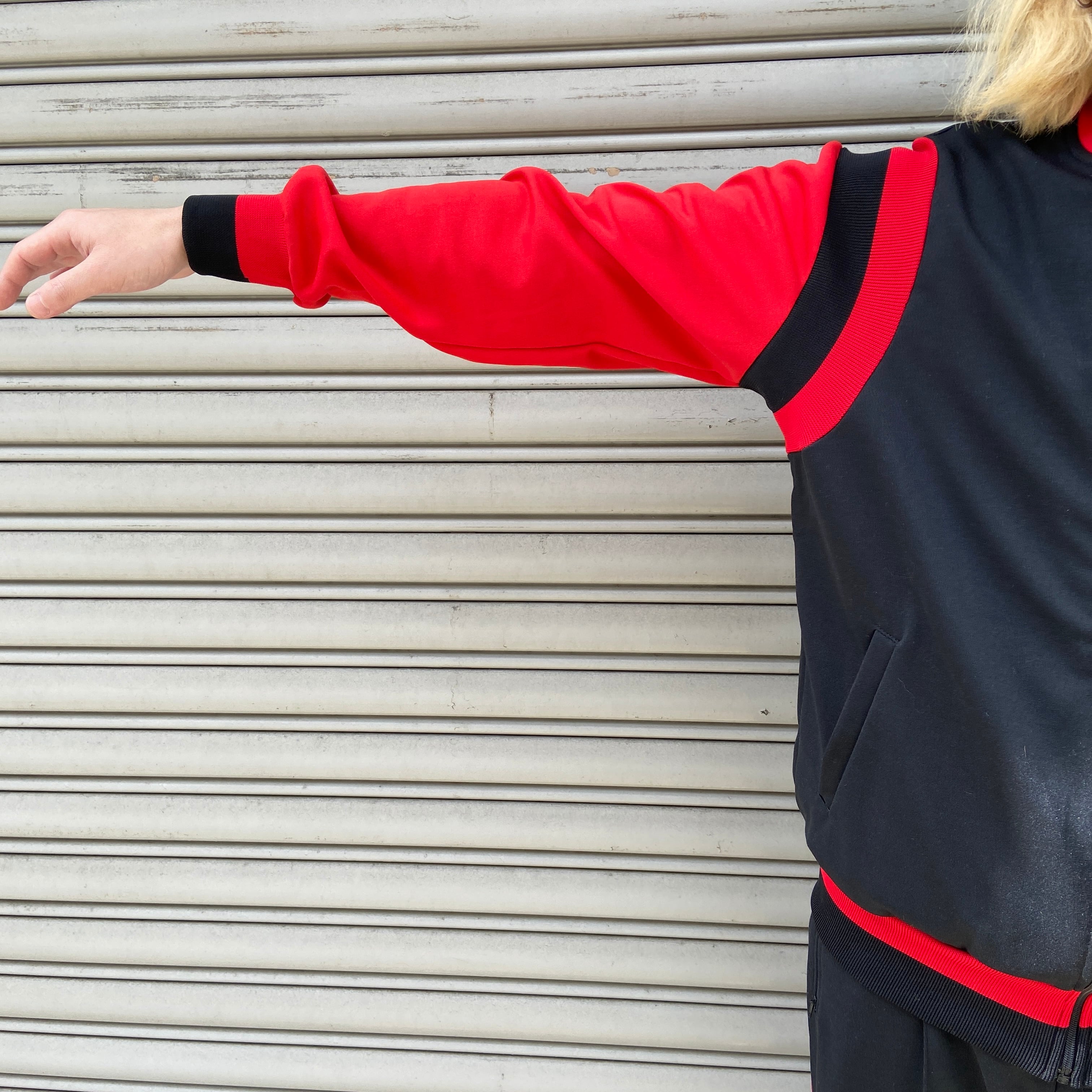 美品 80s adidas ジャージセットアップ トラックジャケット 黒 M