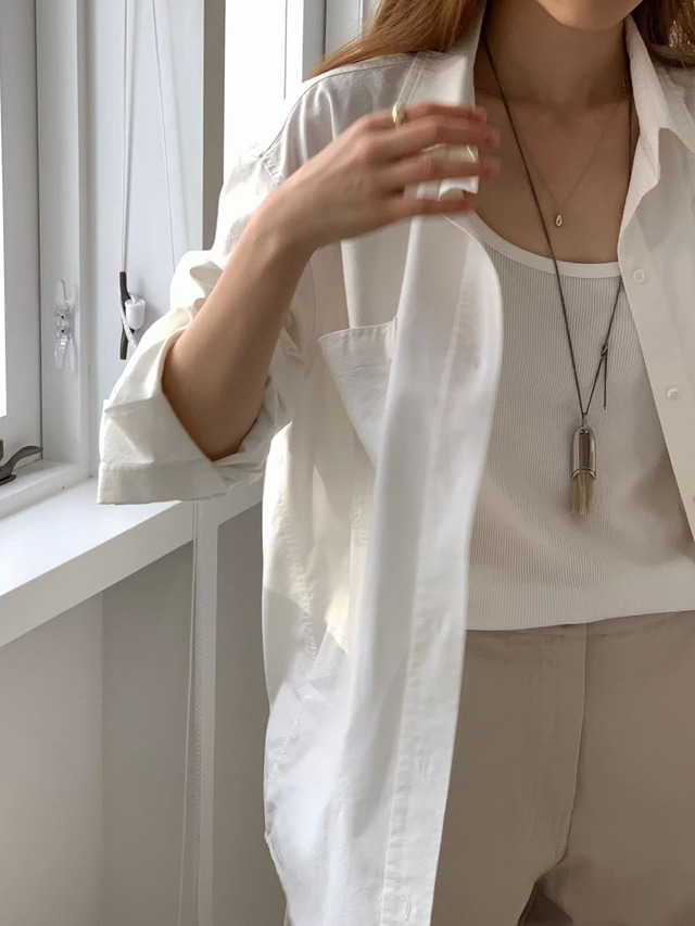 (OUNCE) cotton oxford shirt / 2color