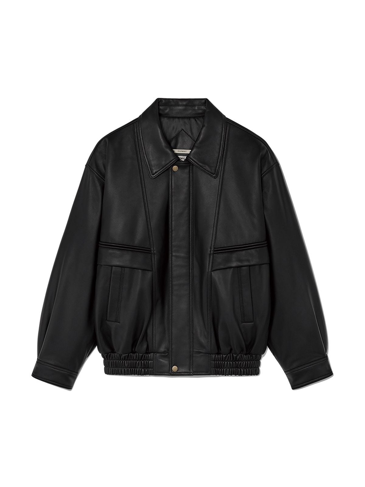 ☆BABYMONSTER アサ 着用！！【GLOWNY】G LEATHER JACKET (BLACK