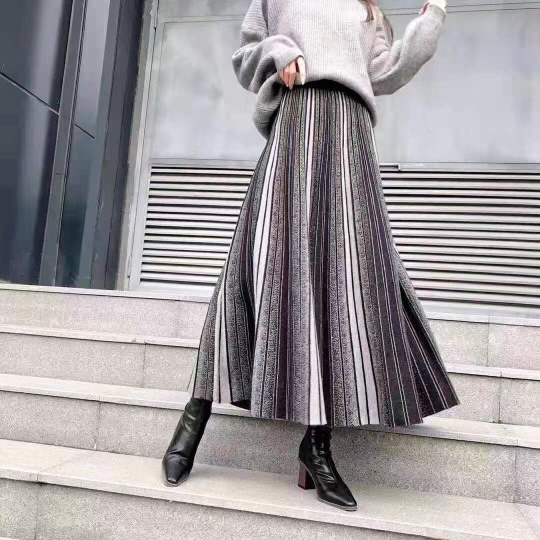 ロングニットスカート　AJ11295-38068