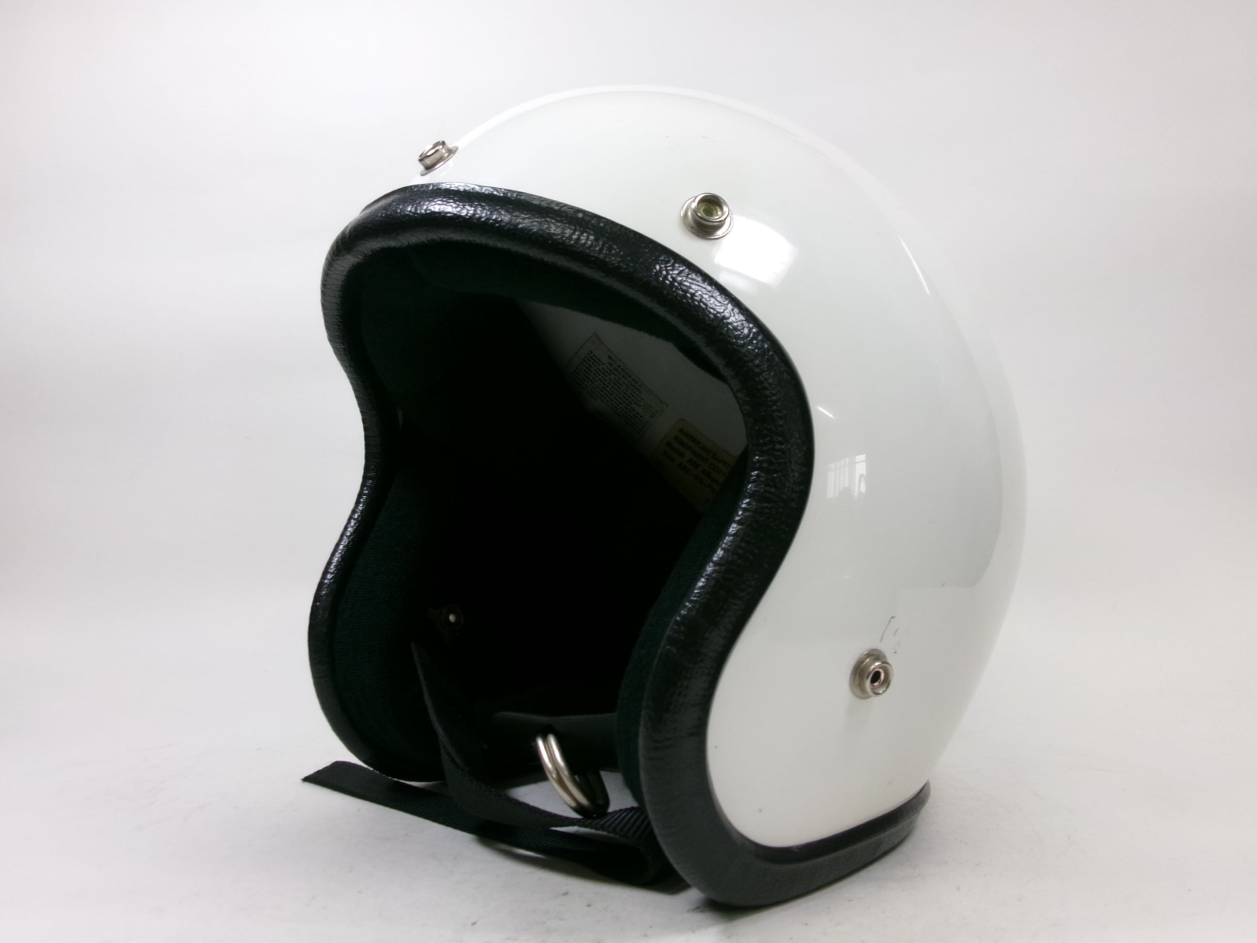 60s BELL SHORTY 白ラメ ハーフヘルメット 7 1/4 目深加工済み M ☆ 60