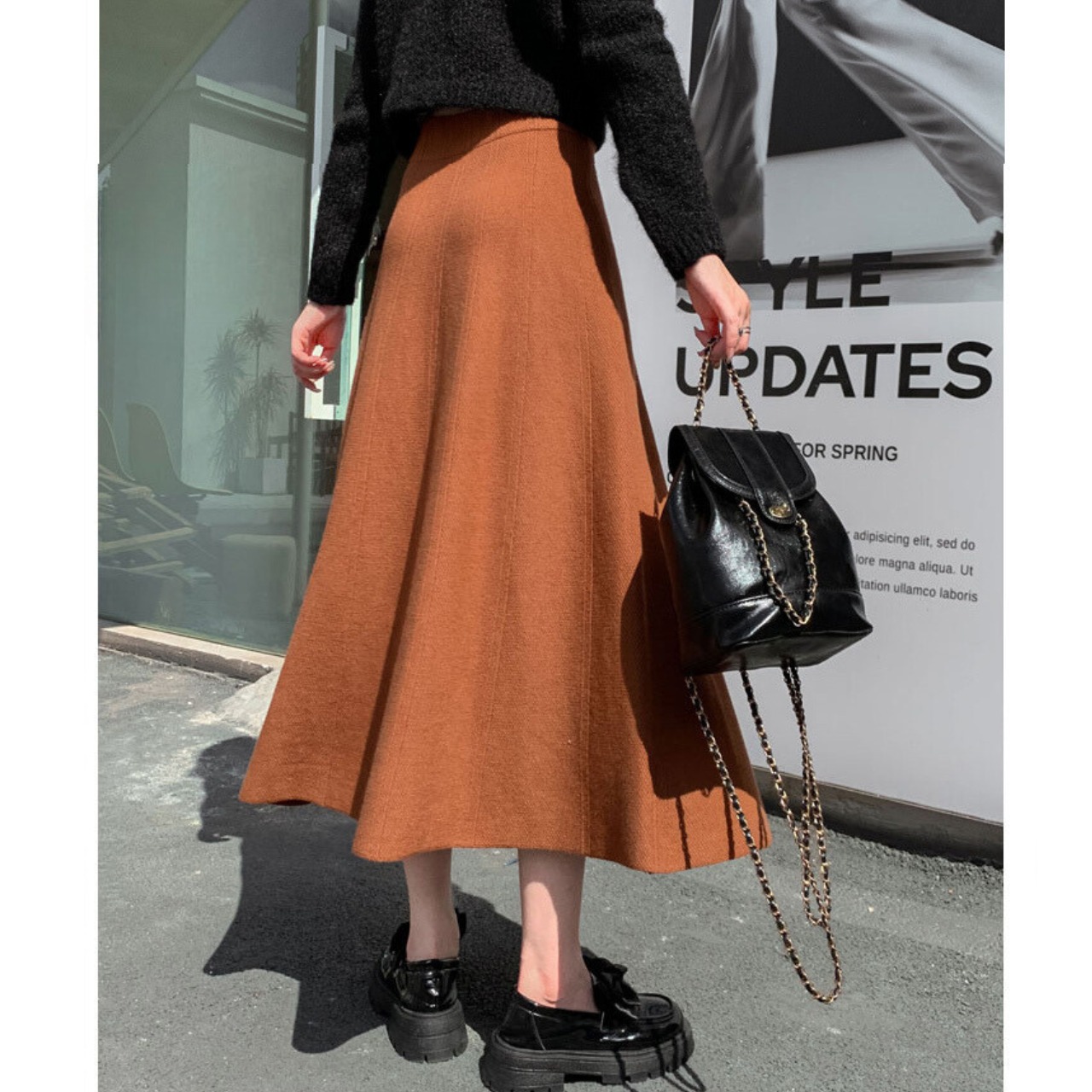 ニット ハイウエスト Aライン スカート 10302