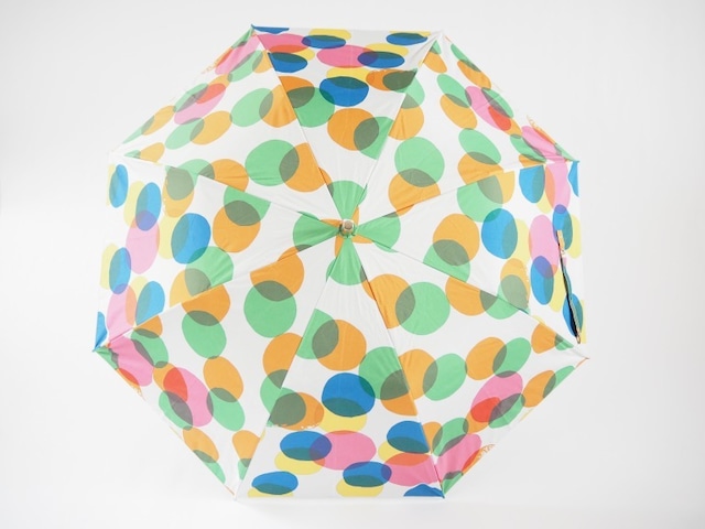 ケイコロール × ムーンバット　「中丸と小丸　だいだいや緑」　ショート傘