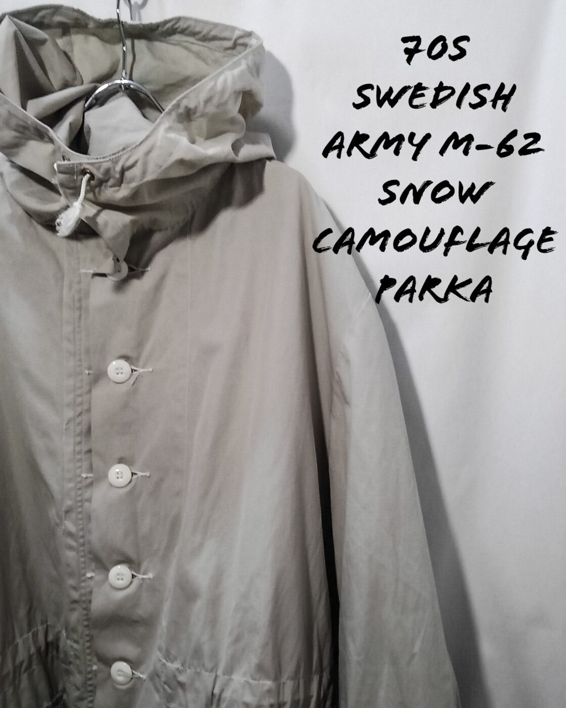 Vintage swedish army m-62 snow camouflage parka 70s | PAY ID