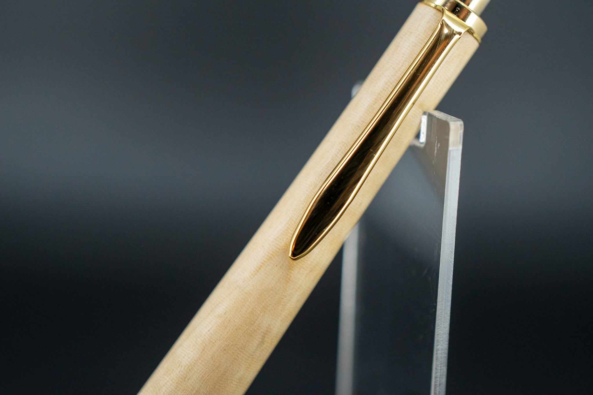 ※【実りの象徴】 トチノキ 縮み杢 ② 細軸 gold MP