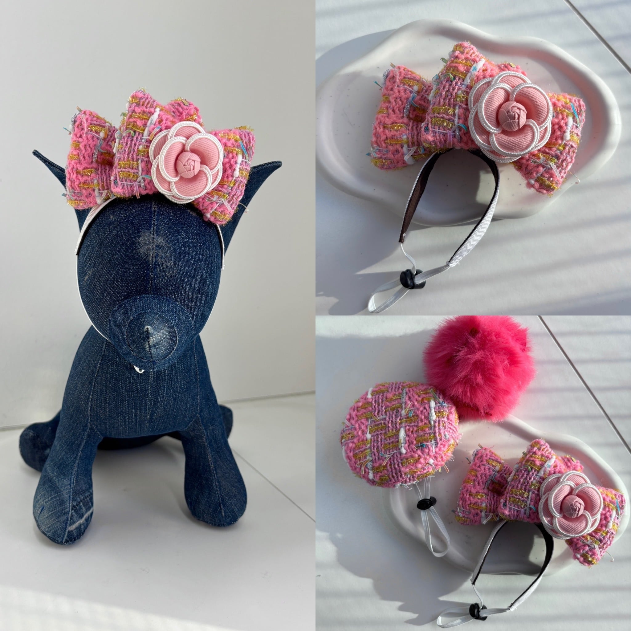 LINTONツイードカメリアリボンカチューシャ | JuetraLis