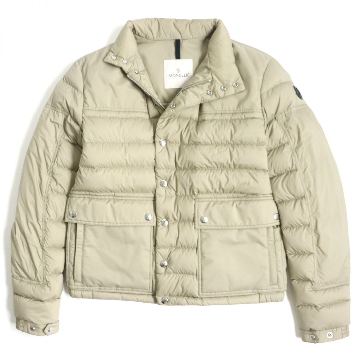 【MONCLER 】LONGUE SAISON ライトダウンジャケット ベージュ MONCLER 】LONGUE SAISON ライトダウンジャケット ベージュ