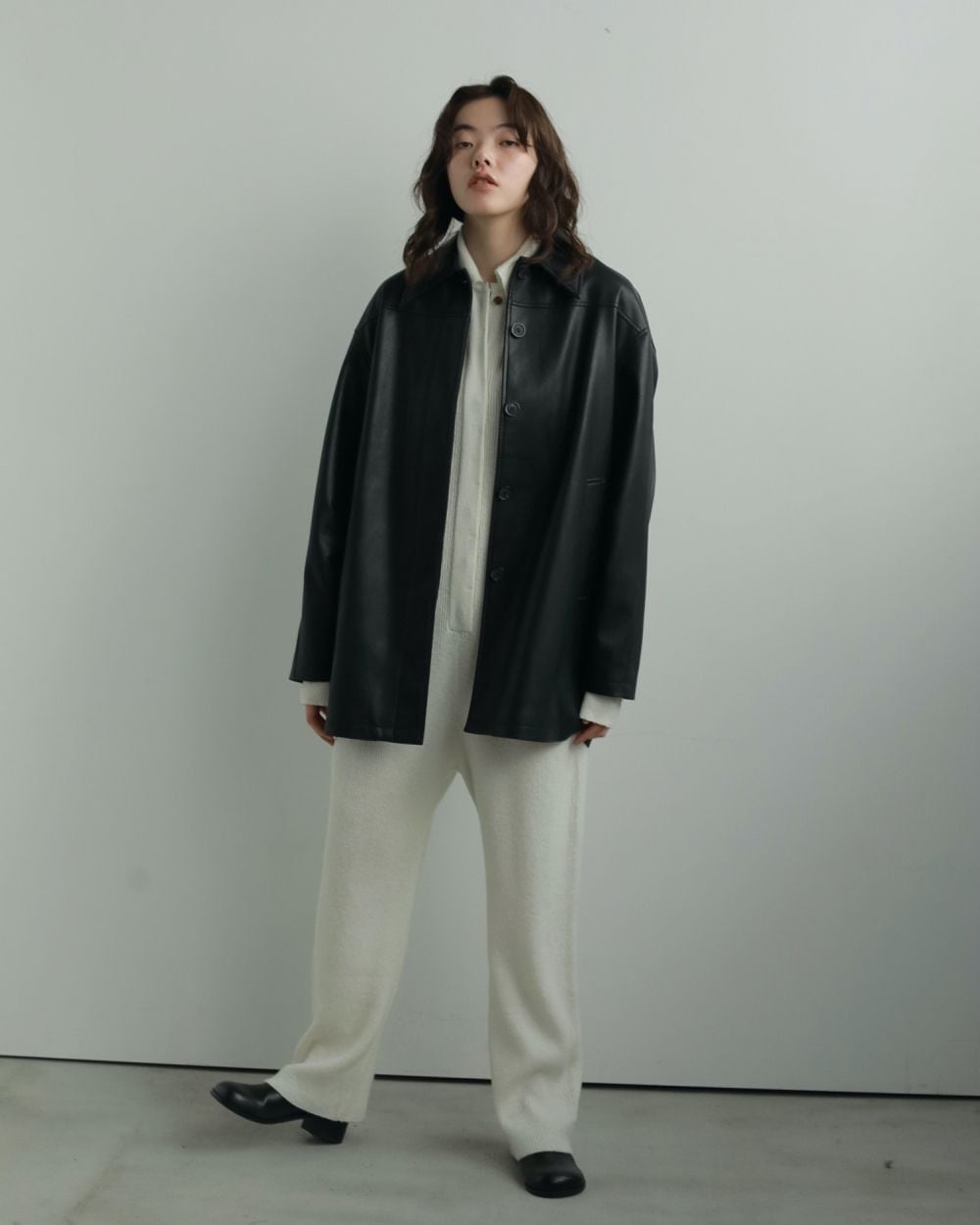 anuke 】Ecoleather Over Jacket | valance 福井｜レディース