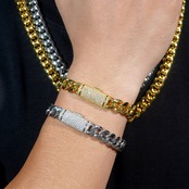 【grt31】Iced Out Moissanite Cuban Bracelet (8mm)