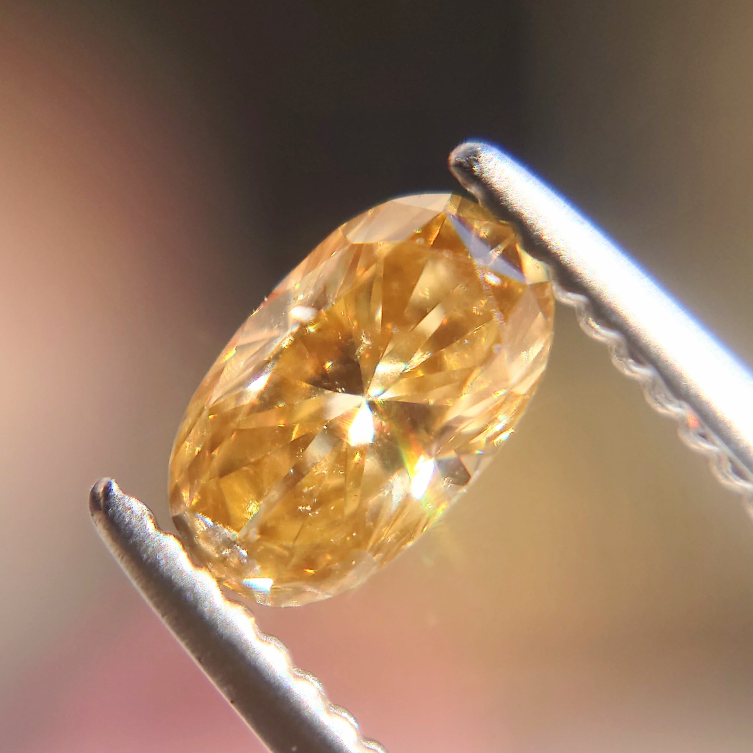 0.188 ct Fancy Yellow 天然 イエロー ダイヤ smcint.com