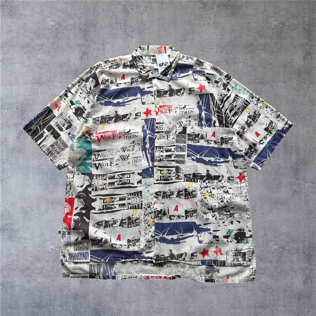 1990s UNIONBAY All over print S/S cotton shirt 【高円寺店】