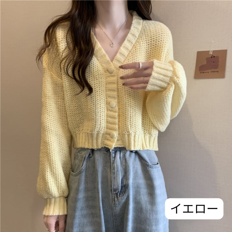 SHEIN 2カラー バイカラー ショート丈ニットトップス トレーナー