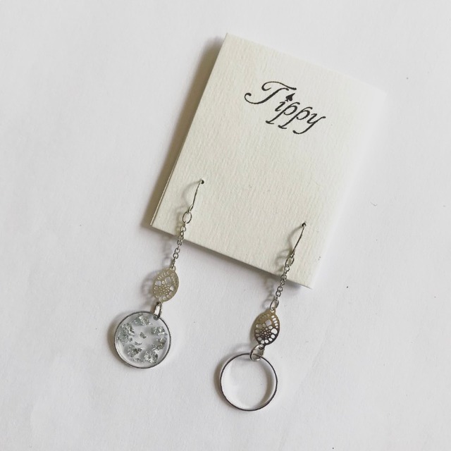 silver leaf pierce / earring