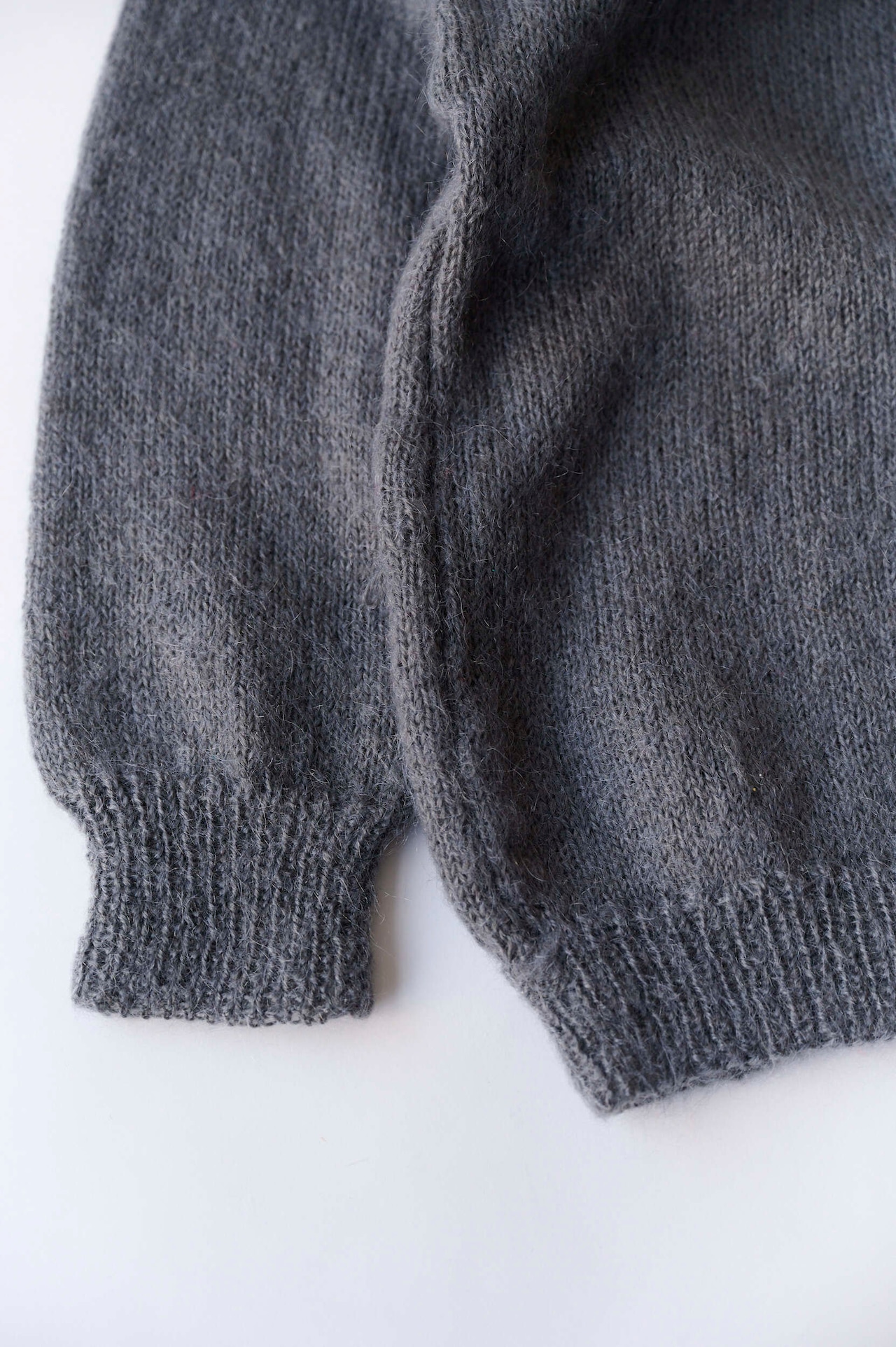 Ramune green bicolor mohair sweater