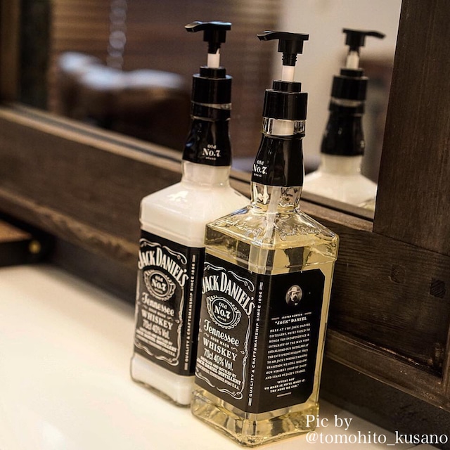 ★2つまとめてお得ジャックダニエル700ml空き瓶+シャンプーポンプ部品　JACK　DANIEL